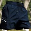Pantalones cortos deportivos para hombre con tejido de fibra pegajosa