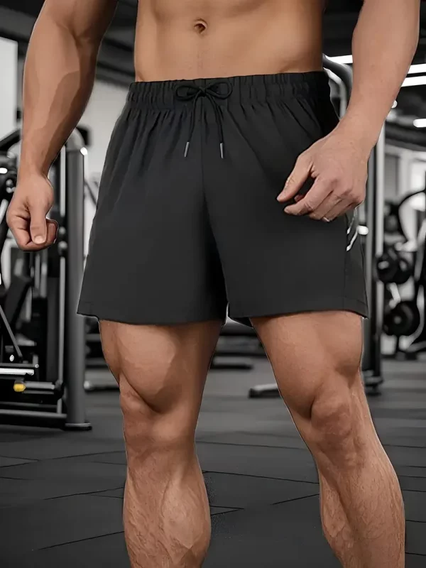 Pantalones cortos deportivos para hombre con tejido de fibra pegajosa